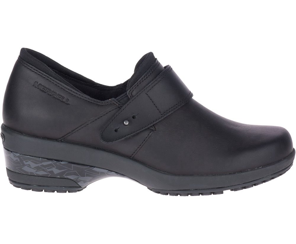 Merrell Slip Ons Black - Valetta PRO Moc Work - Womens 24FVLKOQI